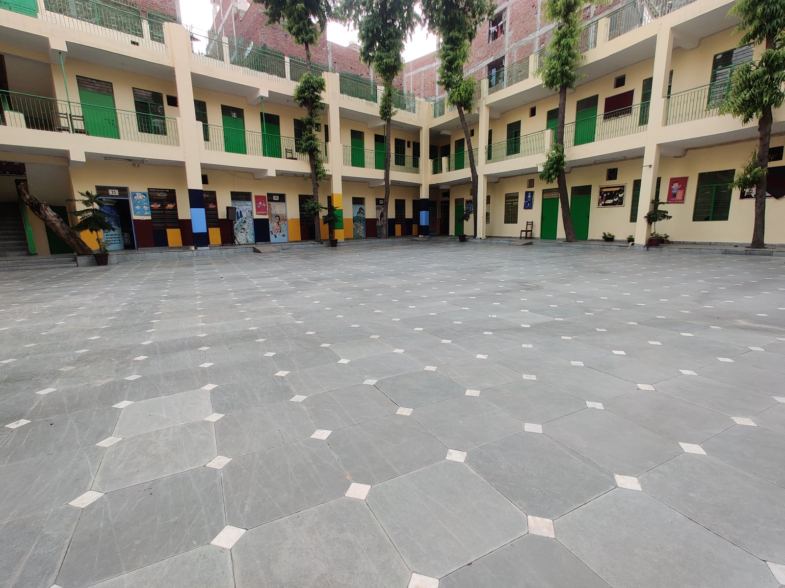 St. Giri School courtyard in New Delhi